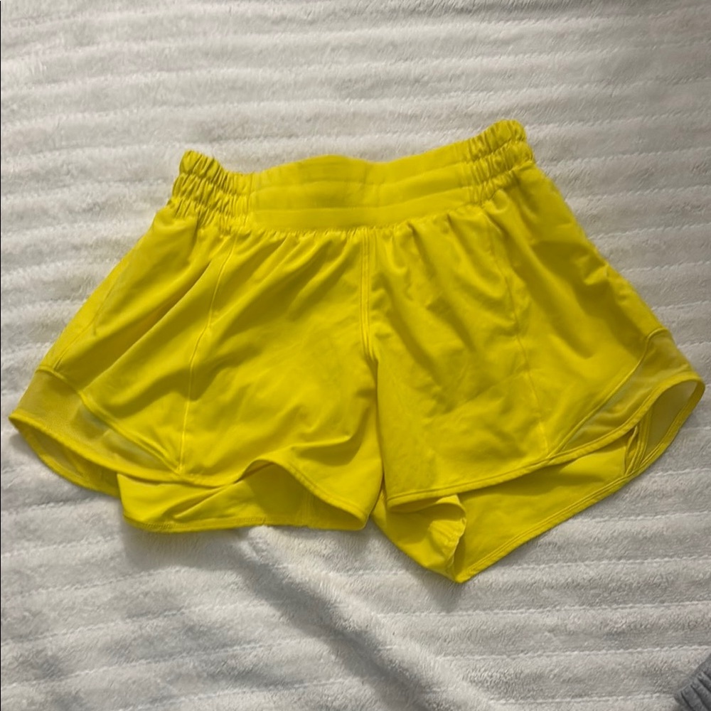 Yellow Women's Athletic Shorts